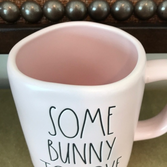 Rae Dunn - ‘Some Bunny to Love’ ceremic mug. Pink. NWT Firm! No offers! - Picture 2 of 3